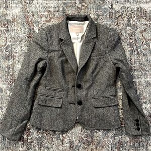 Banana Republic Factory Herringbone Wool Blazer